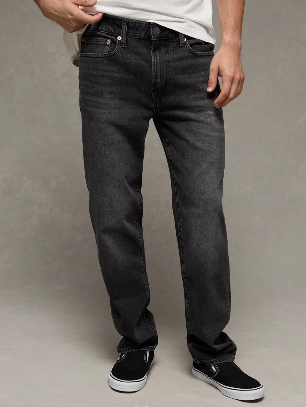 American Eagle Original Straight Jean — Black